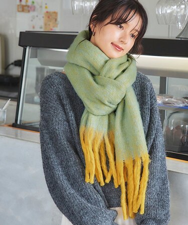 メランジボリュームマフラー/ストール