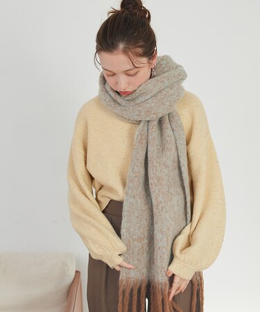 メランジボリュームマフラー/ストール