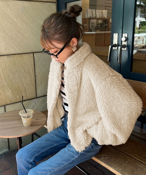 プードルフェイクファーコート