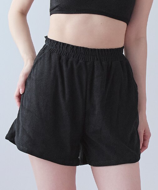 パイル素材ショートパンツ