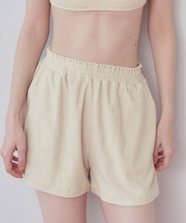 パイル素材ショートパンツ