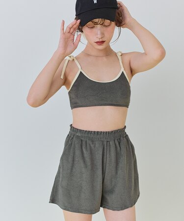 パイル素材ショートパンツ