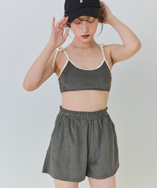 パイル素材ショートパンツ