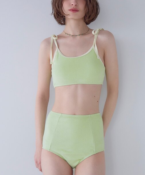 パイル素材パイピングビキニ/水着