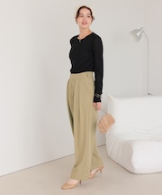 インタックセンタープレスワイドパンツ