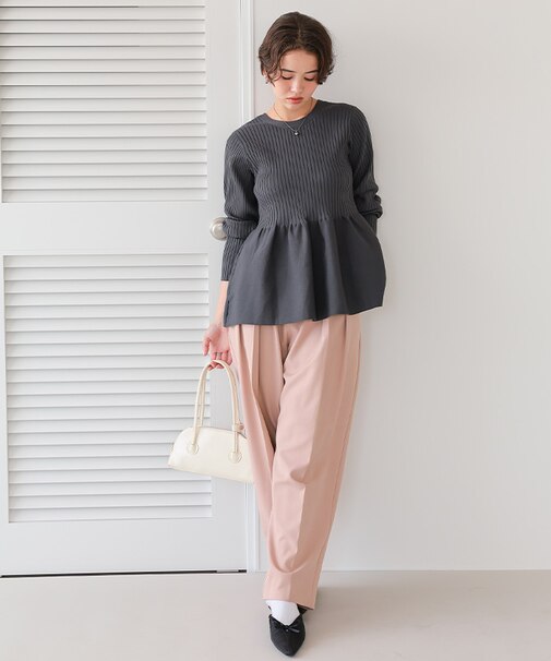 インタックセンタープレスワイドパンツ