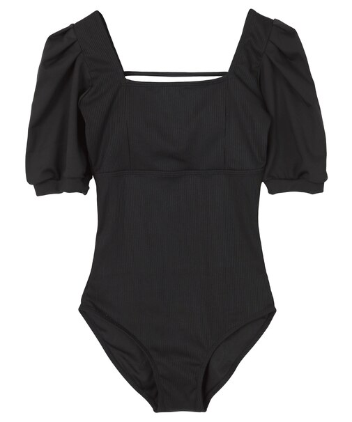 バックオープンパフスリーブワンピース/水着