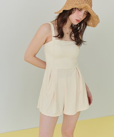 チェック素材ロンパース/ワンピース/セット水着