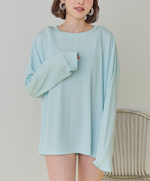 サイドスリットトップス/ラッシュガード