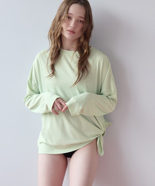 サイドスリットトップス/ラッシュガード