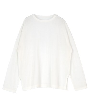 サイドスリットシアーニットプルオーバー