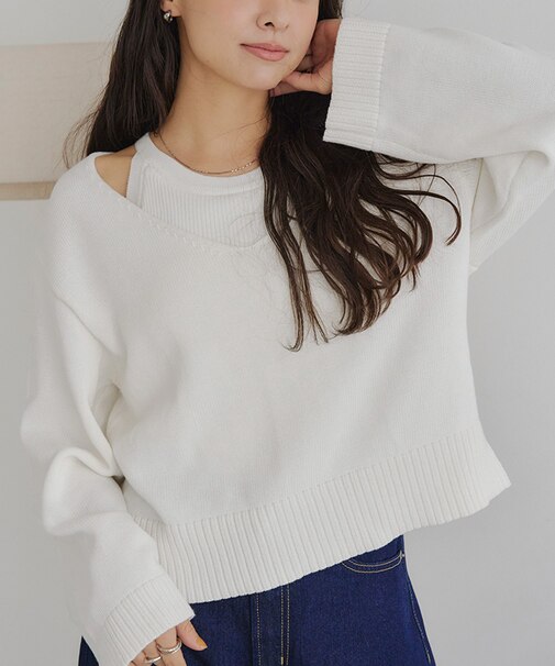 レイヤードニット