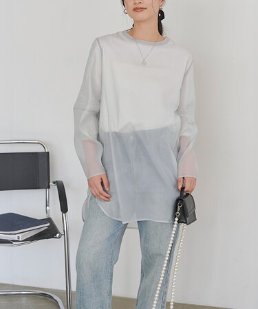 シアーレイヤードプルオーバー