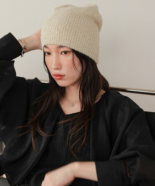 ラメニットビーニー