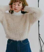 エアリーシャギーニットプルオーバー