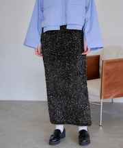 ラメフェザースカート