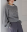 透かし編み刺繍クロップドプルオーバー