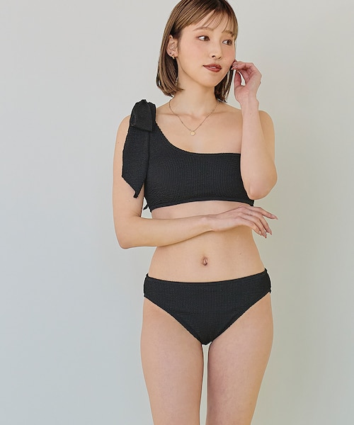 uneuneワンショルダーリボンビキニ/水着｜ティティベイトの通販｜&mall
