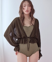 ボレロ付フリルデザインワンピース/セット水着