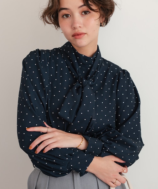 リボンボウタイブラウス