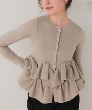 フリルヘムニットカーディガン