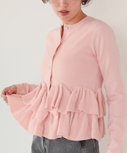 フリルヘムニットカーディガン