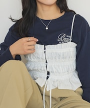 ロングスリーブ刺繍ロゴTシャツ