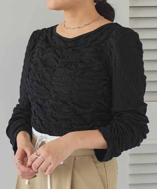 ロングスリーブシャーリングトップス