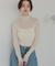 袖コード刺繍ハイネックプルオーバー