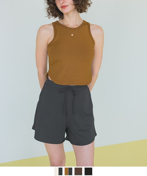 3点セット/ショートパンツ×タンクトップビキニ/水着