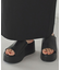 フェイクレザー厚底サンダル