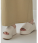 フェイクレザー厚底サンダル