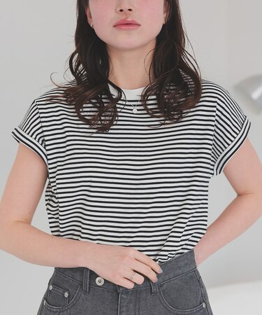 汗染み防止ダブルカフスTシャツ