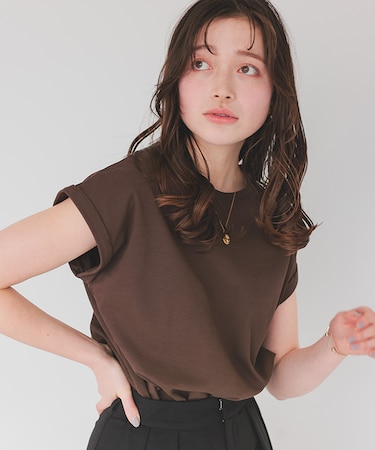 汗染み防止ダブルカフスTシャツ