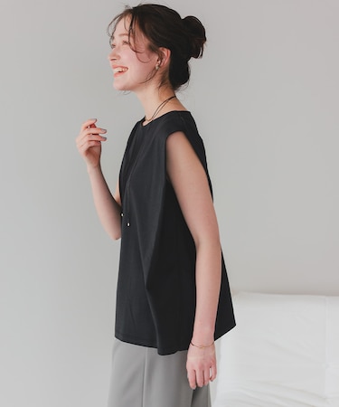 汗染み防止フレンチスリーブTシャツ