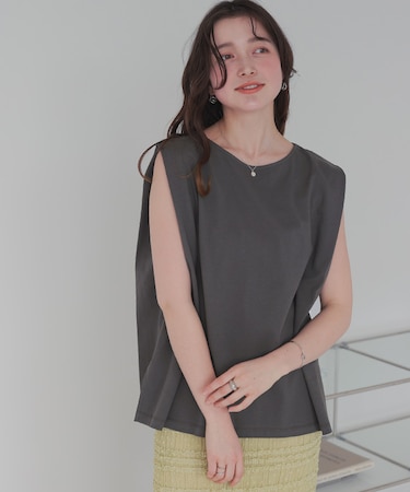 汗染み防止フレンチスリーブTシャツ