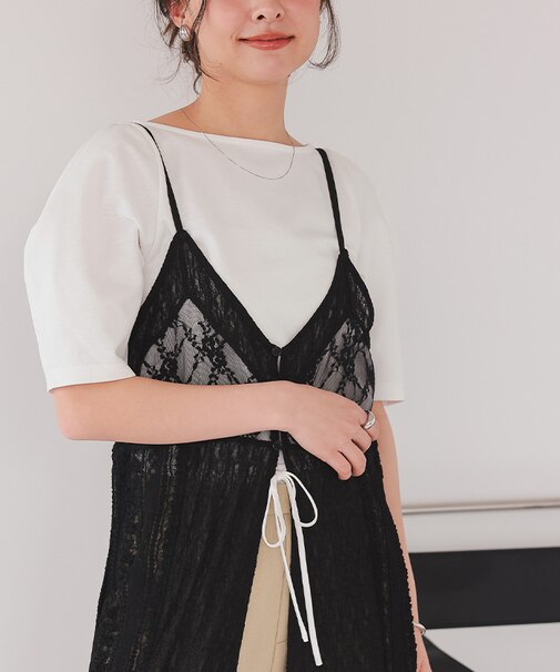 フォルムスリーブ5分袖カットソー