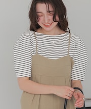 フォルムスリーブ5分袖カットソー