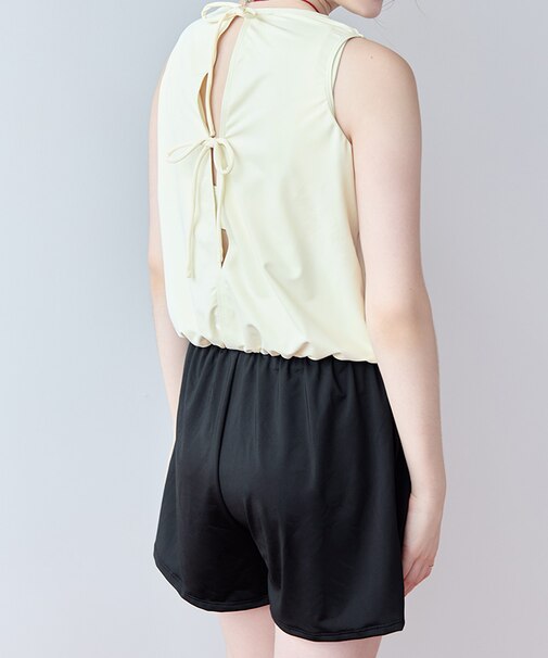 バックリボンノースリーブオールインワン/水着