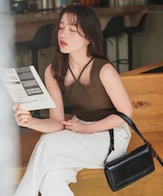 前後2wayデザインリブタンクトップ