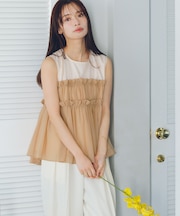 シフォンフリルドッキングトップス