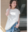箔プリントフレンチスリーブTシャツ