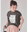 箔プリントフレンチスリーブTシャツ