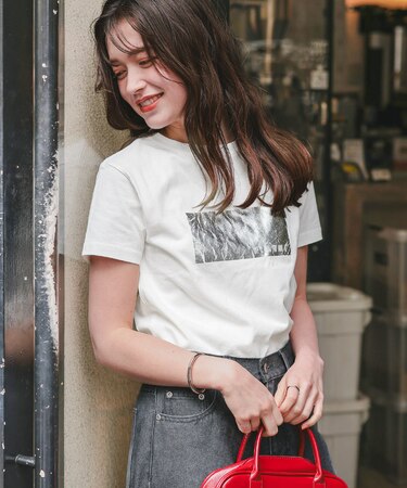 箔プリントコンパクトTシャツ