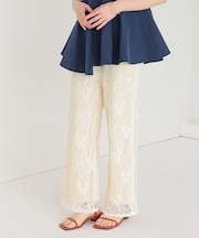 花柄レースイージーパンツ