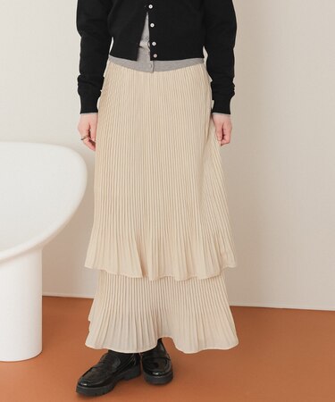 リリープリーツティアードスカート