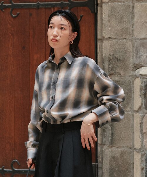 マルチウェイオーバーシャツ　チェック　完売品 マルチウェイチェックオーバーシャツ｜ティティベイトの通販｜&mall