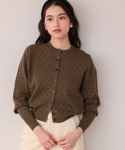 ドットジャガードニットカーディガン