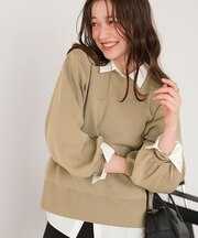 細見え立体ニットプルオーバー