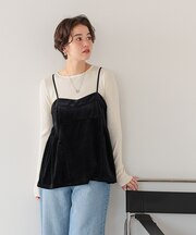 チクチクしないウールブレンドボートネックリブニット